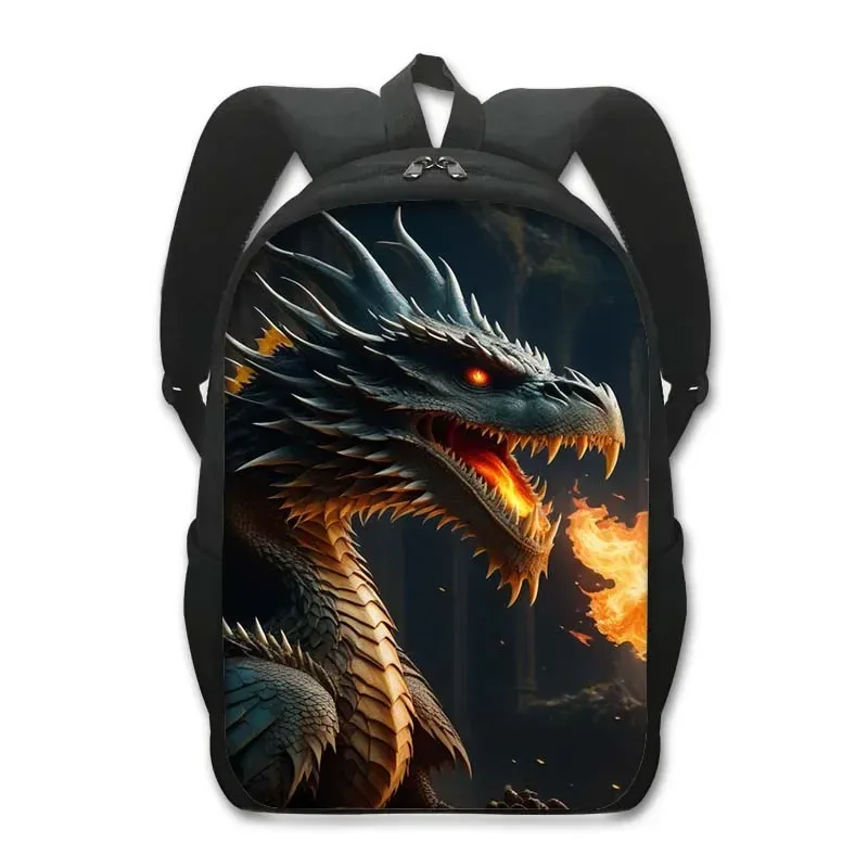 sac à dos dragon de dessin animé pour étudiants, sac à dos fantaisie avec imprimé dragon magique, sac à dos pour ordinateur portable pour femmes et hommes, sac à dos de voyage en plein air