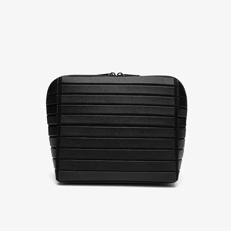 sac de rangement rayé en pvc, grande capacité, pochette de rangement pour articles de toilette de voyage en plein air, sac à cosmétiques de voyage portable, sac de maquillage, 1 pièce