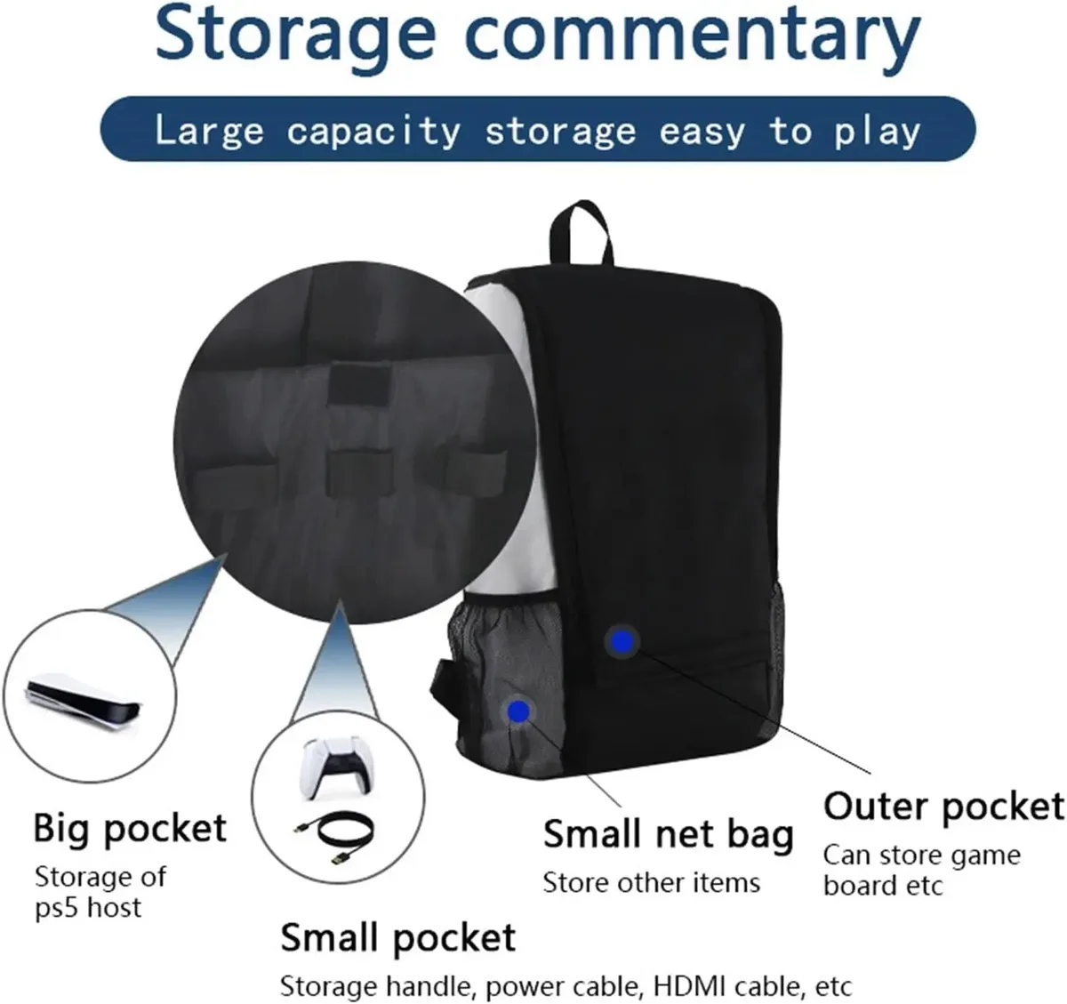 sac à main de rangement de voyage, sac à dos pour console ps5, sac de protection de luxe, sac à poignée pour ensemble ps5, mallette de voyage
