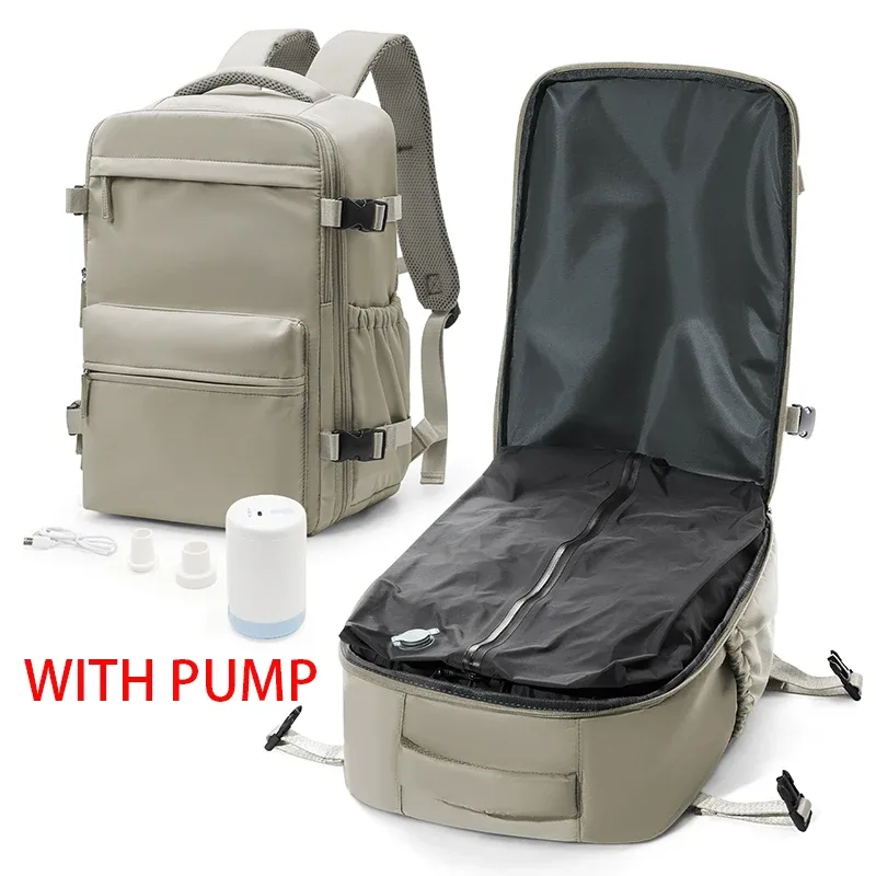 sac à dos à compression sous vide avec pompe, sac de cabine wizzair easyjet, sac à dos de voyage pour femmes et hommes, bagage à main en avion, sac pour ordinateur portable