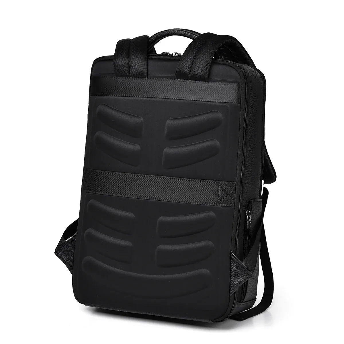 sac à dos en pu pour hommes, sac d'ordinateur de 15.6 pouces, sac à dos de rangement multi-poches décontracté pour affaires