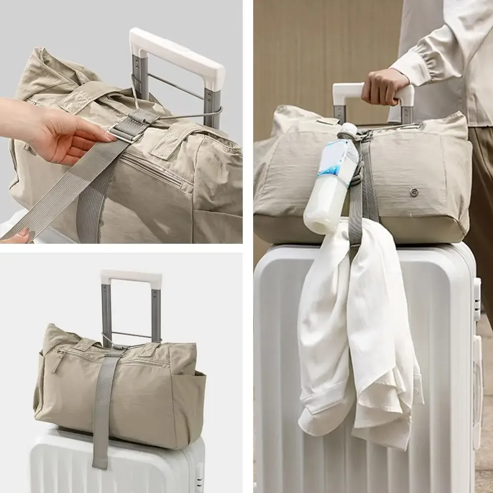 sangle de bagage de voyage avec crochet pour sac supplémentaire, ceinture de valise réglable, connecteur de bagage portable pour voyages et déplacements professionnels