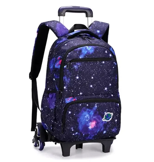 cartable à roulettes école sac à dos à roulettes pour garçons enfants sacs de chariot d'école bagages de voyage école sac à dos roulant sacs