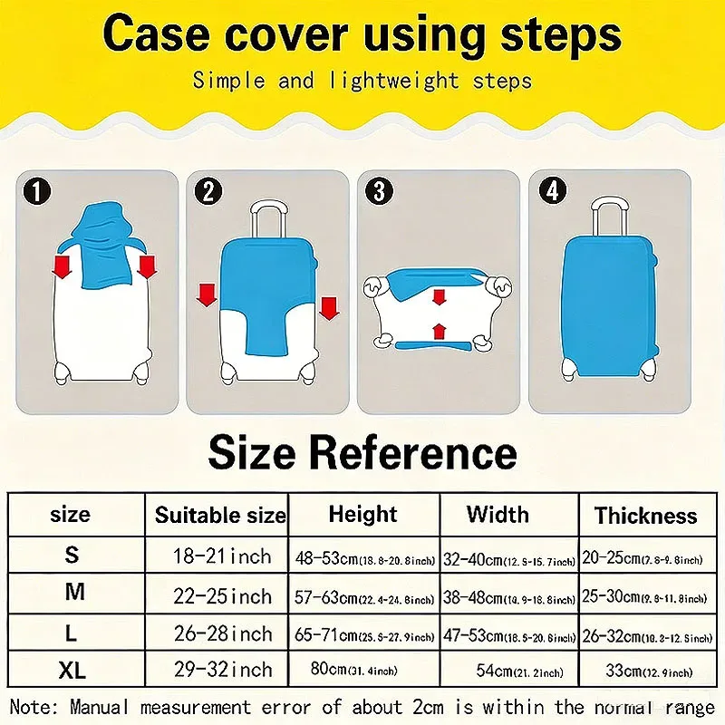 nouvelle housse de protection élastique pour valises de voyage, housse de protection pour bagages de 18 à 32 pouces, accessoires de voyage xlxbht01