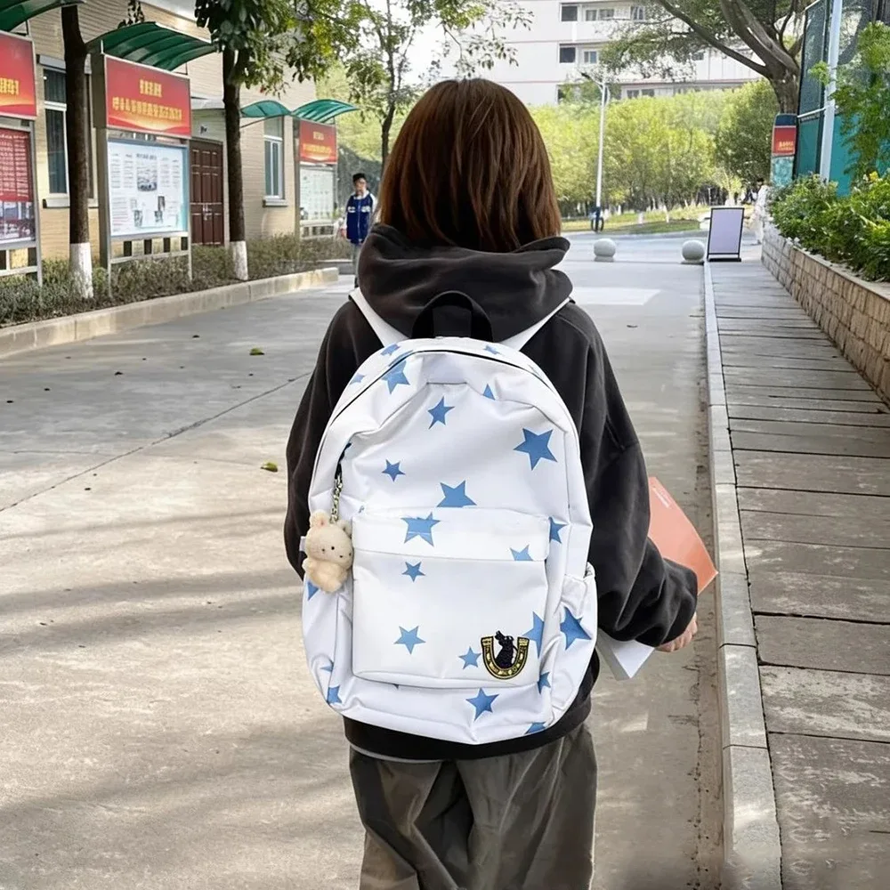 sac à bandoulière en nylon blanc pour étudiants, sac à dos de voyage unisexe, sac à main, accessoire de cosplay johnny joestar de l'anime jojo steel ball run