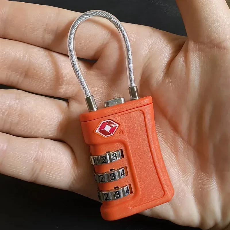 serrure tsa à 3 chiffres personnalisable en alliage de zinc, avec mot de passe numérique modifiable, antivol, portable, pour bagages et valises, idéale pour les voyages en avion.