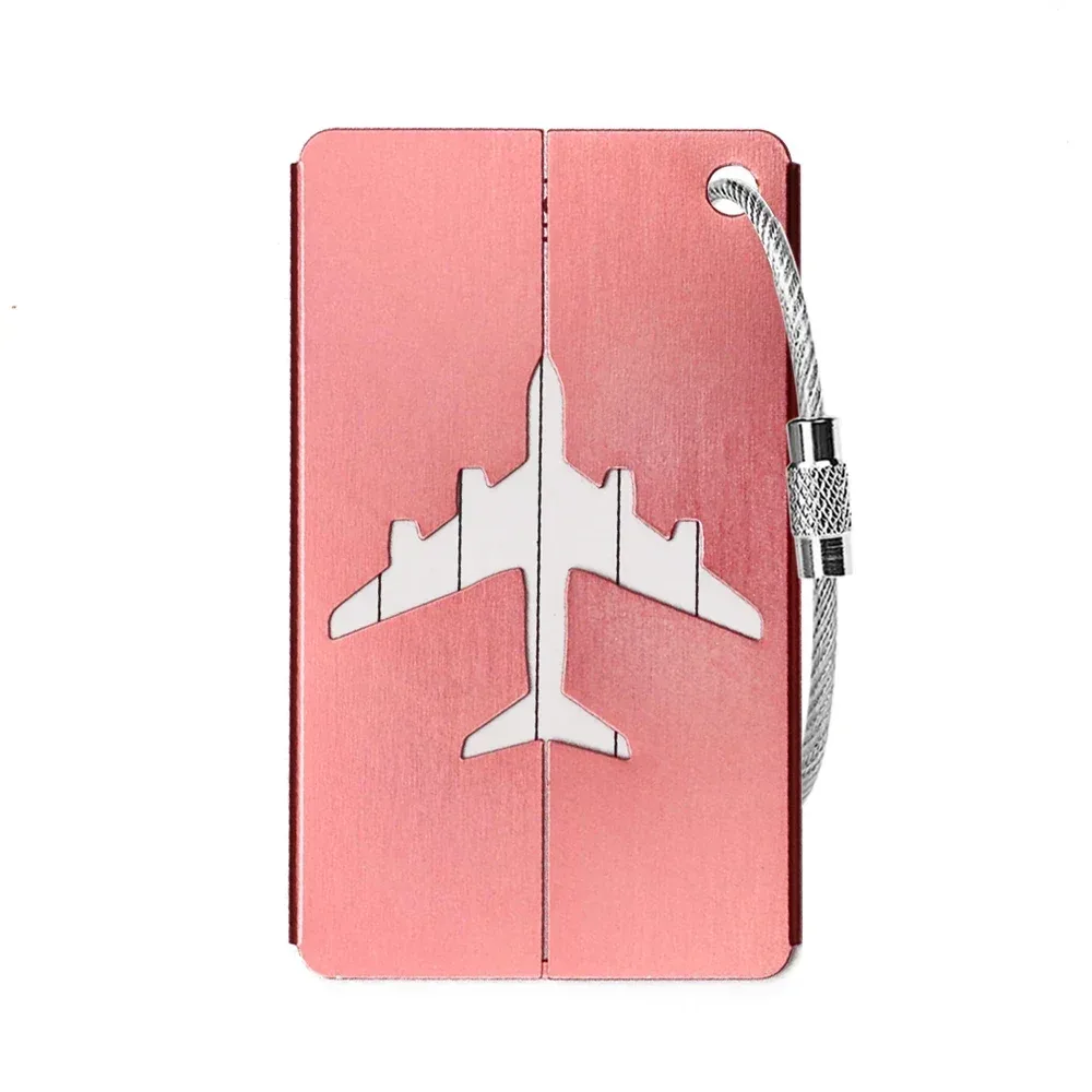 étiquette d'identification de voyage en aluminium de qualité supérieure, 1/10 pièces, durable, identification des bagages, porte-carte de visite, élégant, portable, sac d'étiquette de bagage