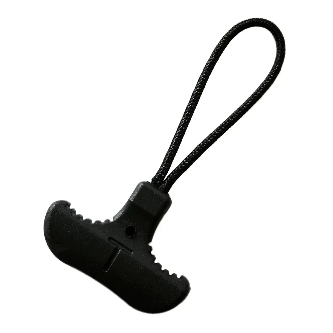 extracteur de fermeture éclair en tpu durable en forme de t multifonction pour l'extérieur, sac à dos tactique, sac de voyage, accessoires de corde arrière à fermeture éclair, 10 pièces/lot