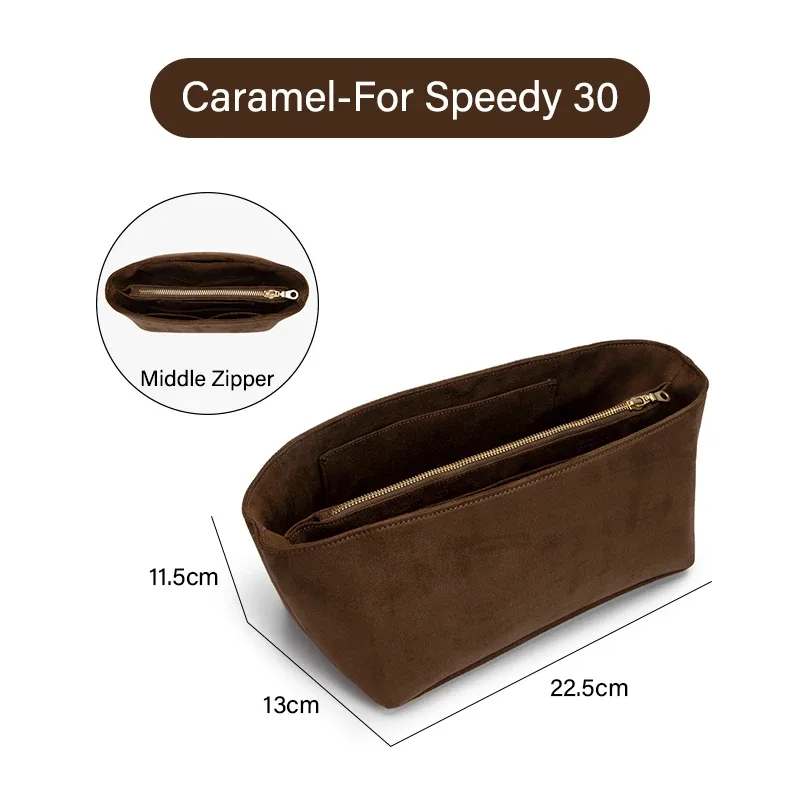 wuta original sac en velours organisateur pour lv speedy 20 25 30 35 sac à main insérer sac à main sac intérieur portable voyage stockage sacs de maquillage