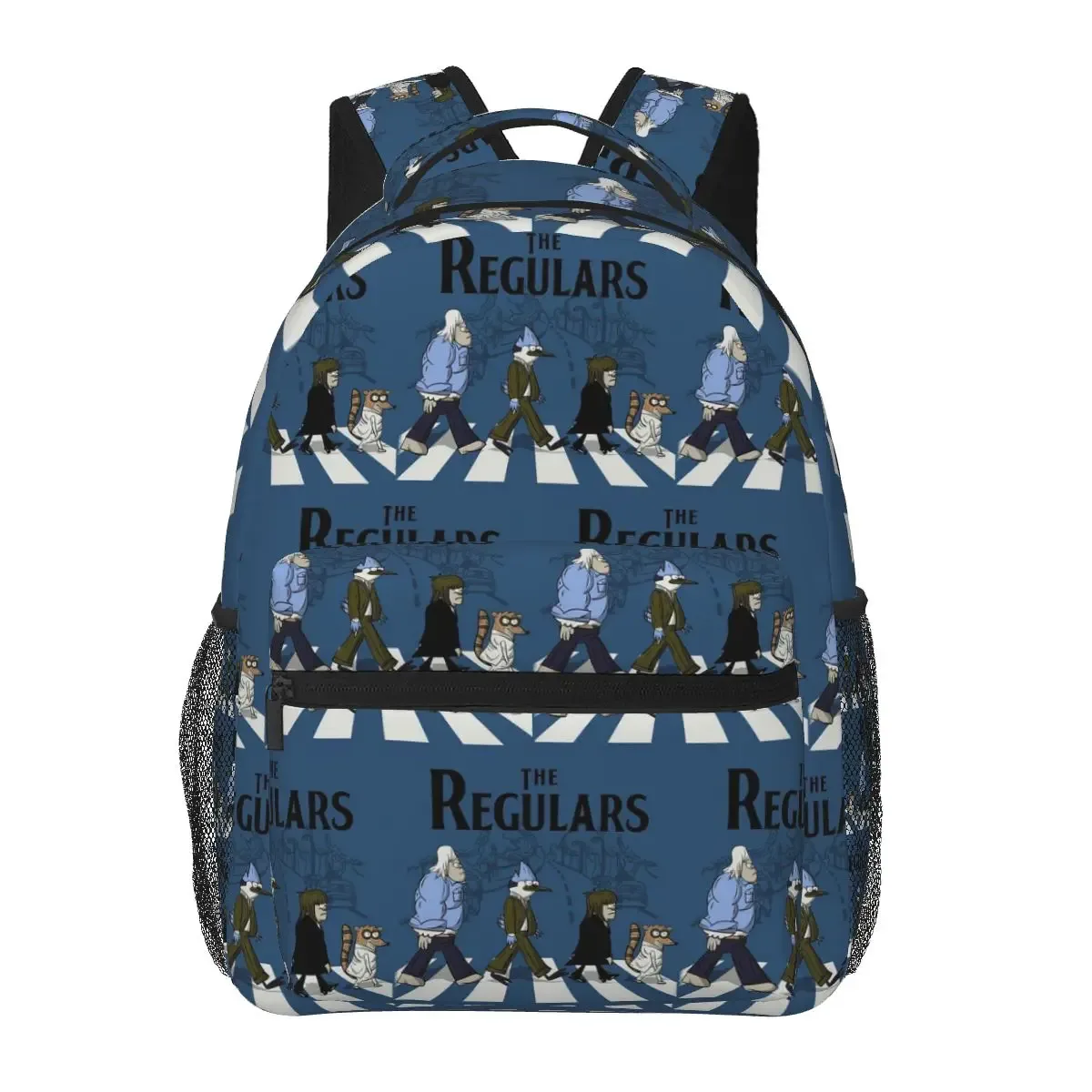 mordecai and rigby regular show – sacs à dos graphiques avec personnages de dessins animés, cartable pour garçons et filles, sacs d'école, sac à dos de voyage, sac à bandoulière