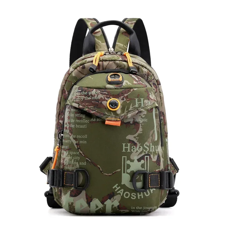 hommes petit sac à dos sac à dos une épaule sac à bandoulière pack voyage escalade militaire nylon mâle sacs à dos fronde poitrine sac à dos