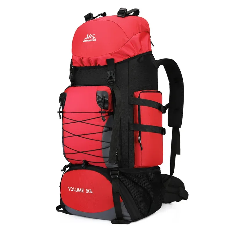 grand sac à dos de camping pour hommes et femmes, sacs de voyage, bagages de randonnée, sacs initiés, escalade en plein air, trekking, sac de voyage, 90l