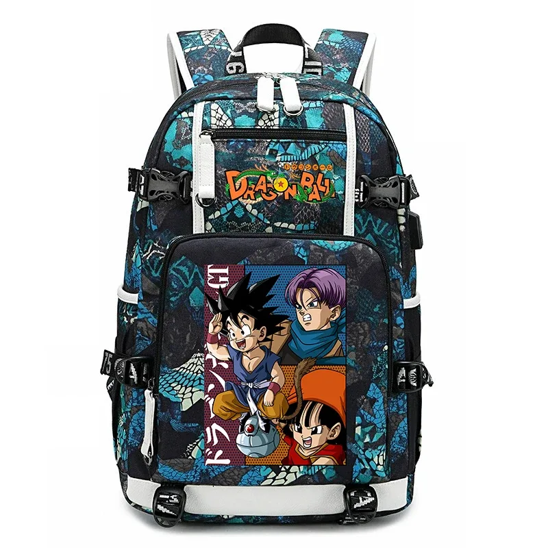 sac à dos imprimé dragon ball z pour étudiants, grande capacité, sac à dos décontracté pour enfants, adolescents, voyages scolaires