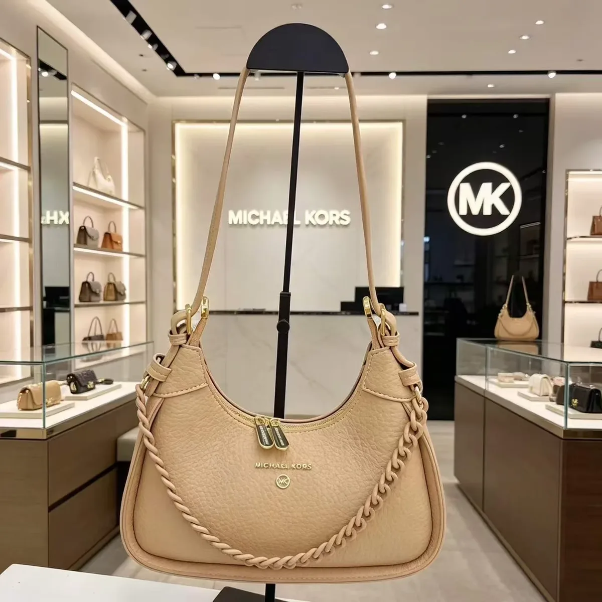 sac bandoulière classique michael kors pour femme 2026 – sac de voyage décontracté et polyvalent avec chaîne alphabet mk pour trajets quotidiens