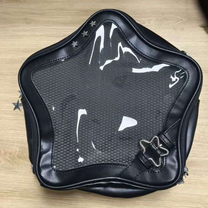 sac à dos étoile jaune en cuir pu, sac à bandoulière mignon pour adolescente kawaii, cartable pour femmes, sac à dos y2k épicé pour fille, sac à dos de voyage