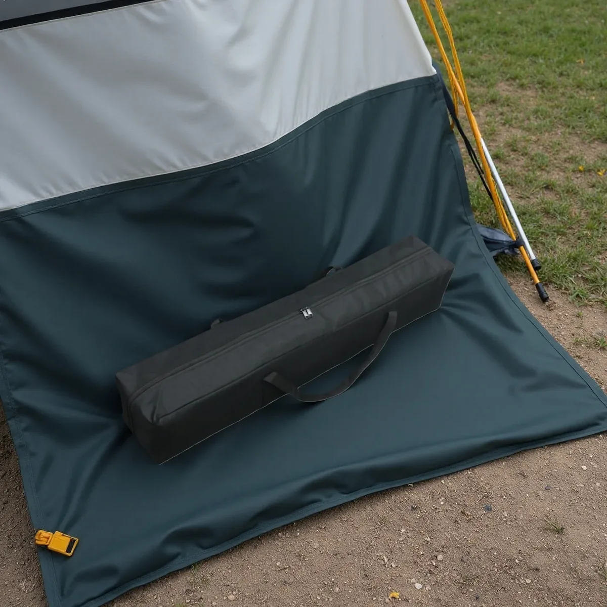grand sac polochon robuste-organisateur multi-scènes xl pour tentes à baldaquin, housses de hamac, outils de gril et chaises pliantes avec molle