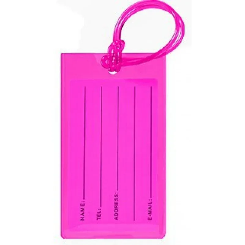 porte-étiquette de bagage fluorescent en pvc, coloré, pour carte d'embarquement, étiquette de voyage, housse de carte, anti-perte pour avion