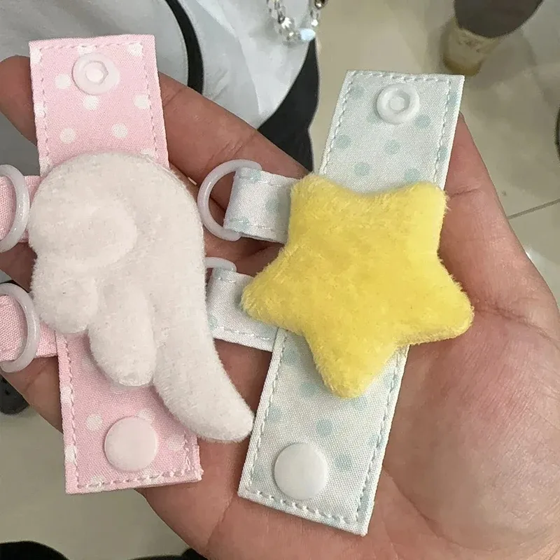 accessoire de sac pour filles : crochet d'extension y2k mignon pour sac, avec poupée en peluche, étoile, cœur, ailes d'ange, protection anti-chute pour sac à dos, 12 pièces