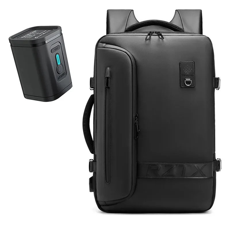 sac à dos de voyage pour homme, extensible, pour ordinateur portable, avec compression sous vide, pour la randonnée, avec chargement usb, grande capacité, pour pompes