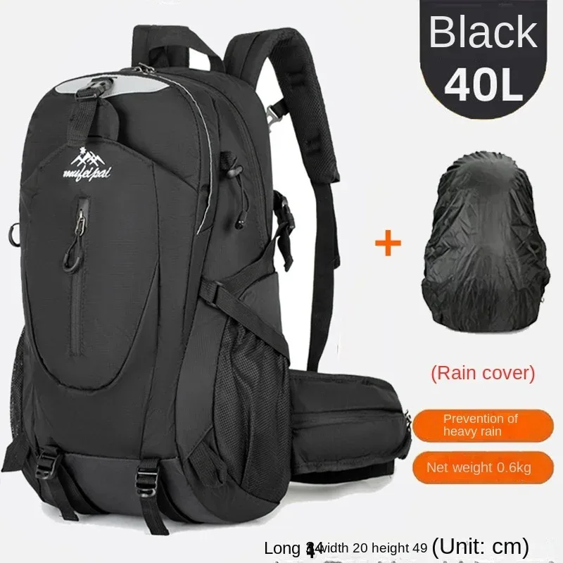 extra large taille 40l sports de plein air alpinisme sac hommes et femmes couple sac à dos décontracté hydrofuge double sacs à bandoulière