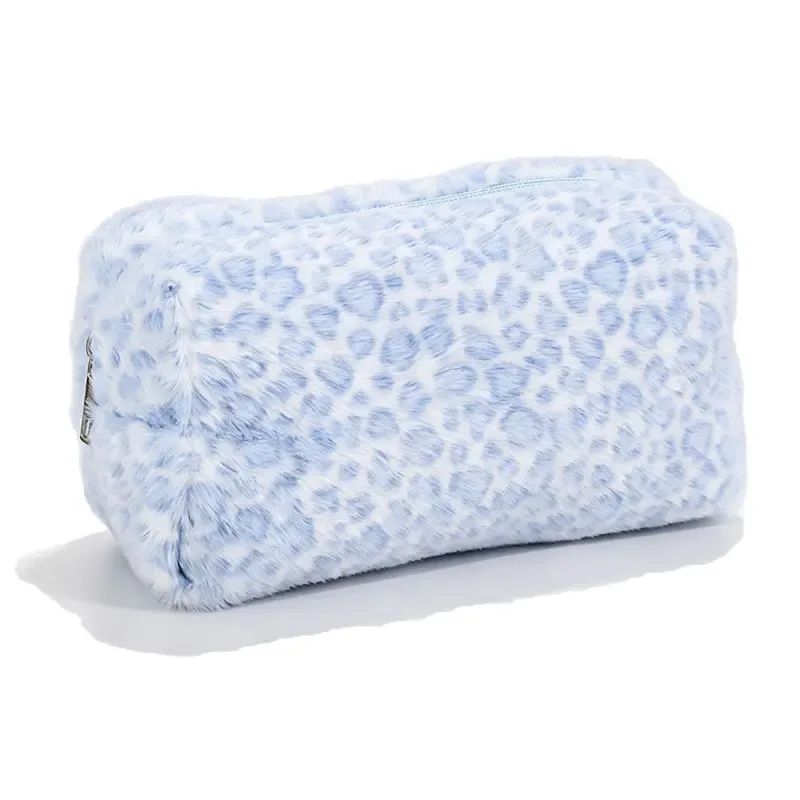 1/2 pièces trousse de toilette et de maquillage durable et douce, grande capacité, imprimé léopard, portable, pour filles, rangement de voyage