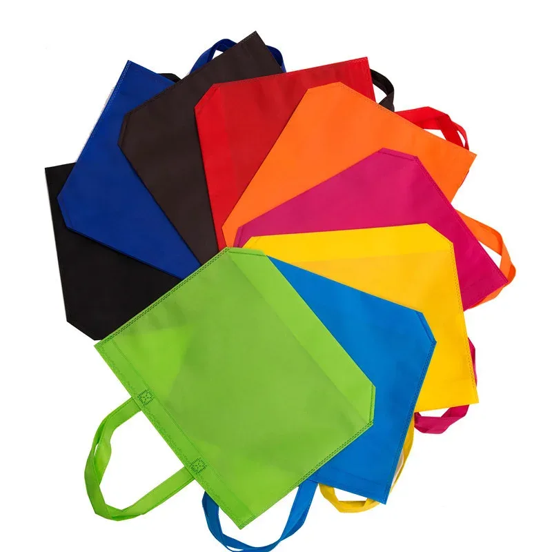 sac de shopping écologique trois tailles s/m/l, fourre-tout réutilisable pliable non tissé, sac de rangement d'épicerie portable, pochette pliable