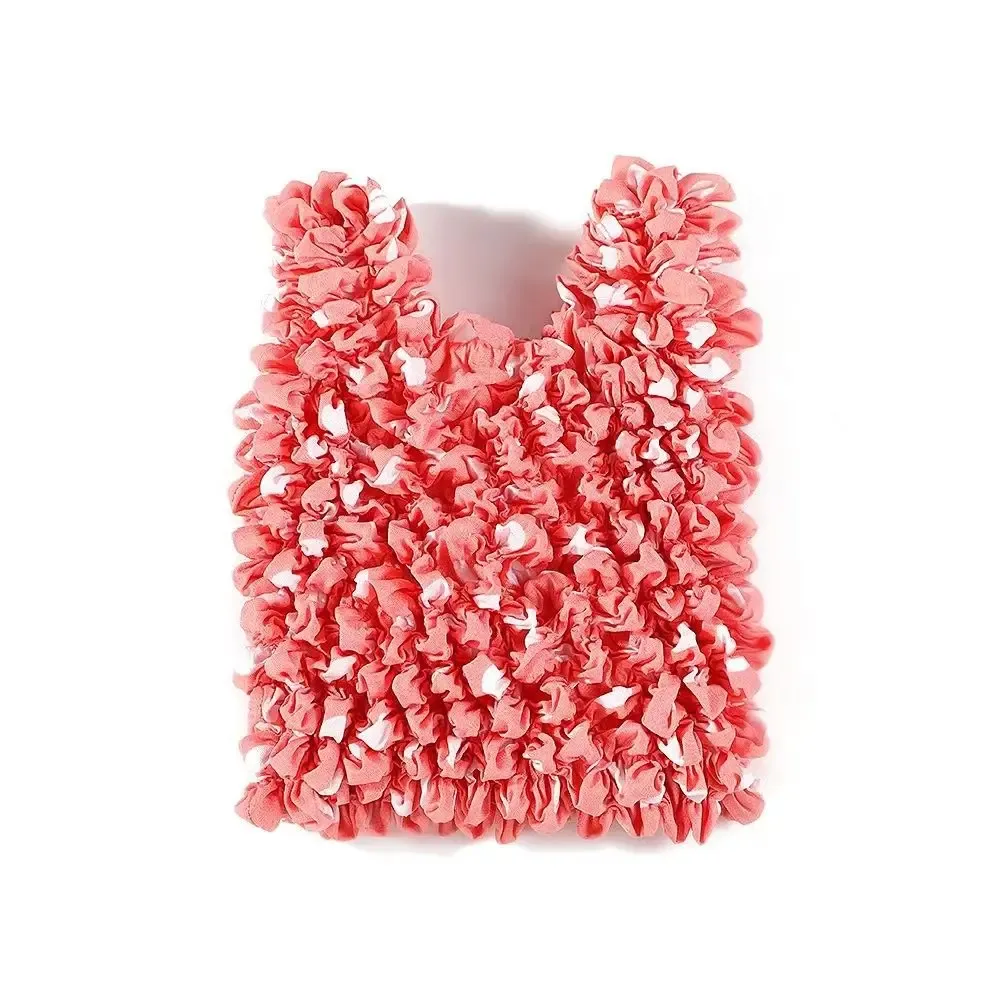 sac à provisions pliable à bulles réutilisable, grande capacité, sac à main plissé flexible, sac de rangement multi-usages en mousseline
