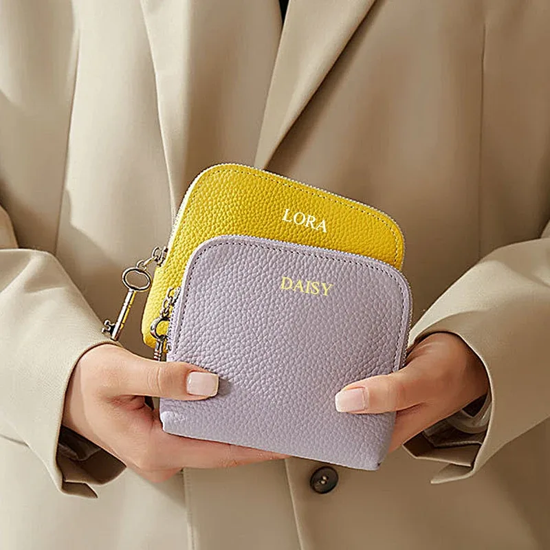 sac de rangement de bijoux en cuir véritable avec lettres gravées, sac de luxe pour femmes, pour montre, bracelet, collier, bagues, porte-monnaie, portefeuille