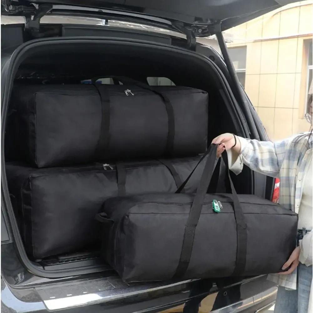 sac de voyage de très grande capacité 55l/100l/150l, poignées renforcées imperméables, sac à main de randonnée en tissu oxford, double fermeture éclair pliable