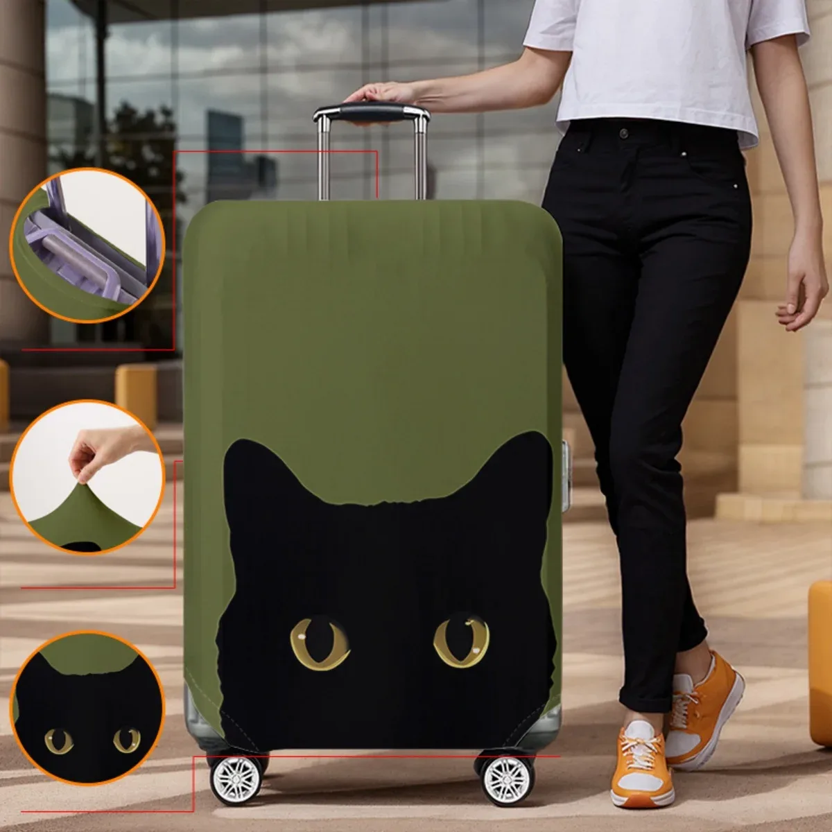 Housse de protection pour bagages avec imprimé de dessin animé