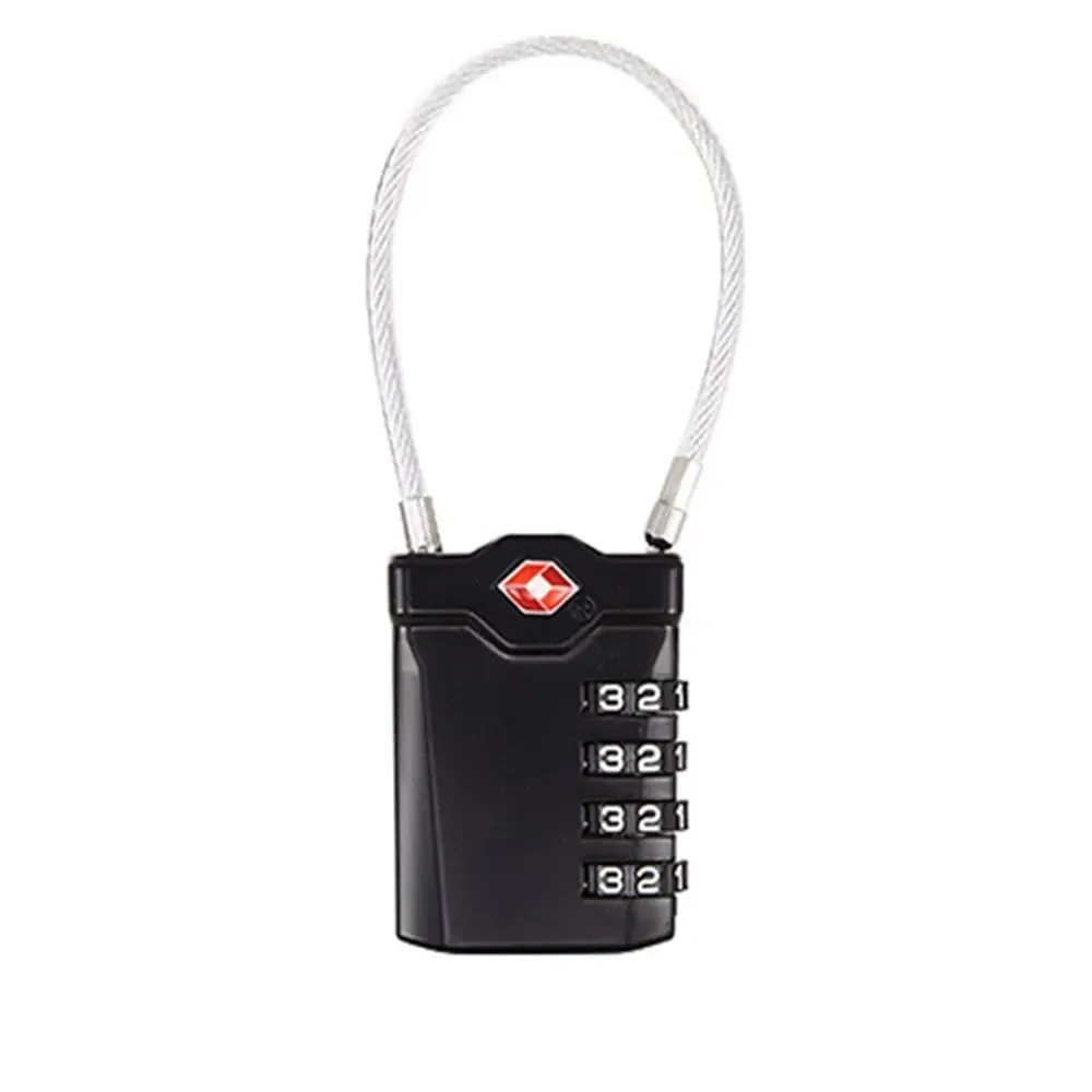 cadenas portable de haute sécurité, petit cadenas à code douanier, cadenas douanier tsa, cadenas intelligent à combinaison avec câble en acier