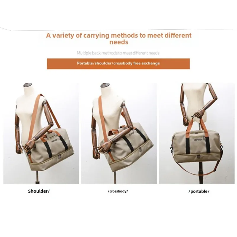sac de voyage extensible pour femmes, sac à main de sport, sac de fitness, grande capacité, sac de week-end à bandoulière