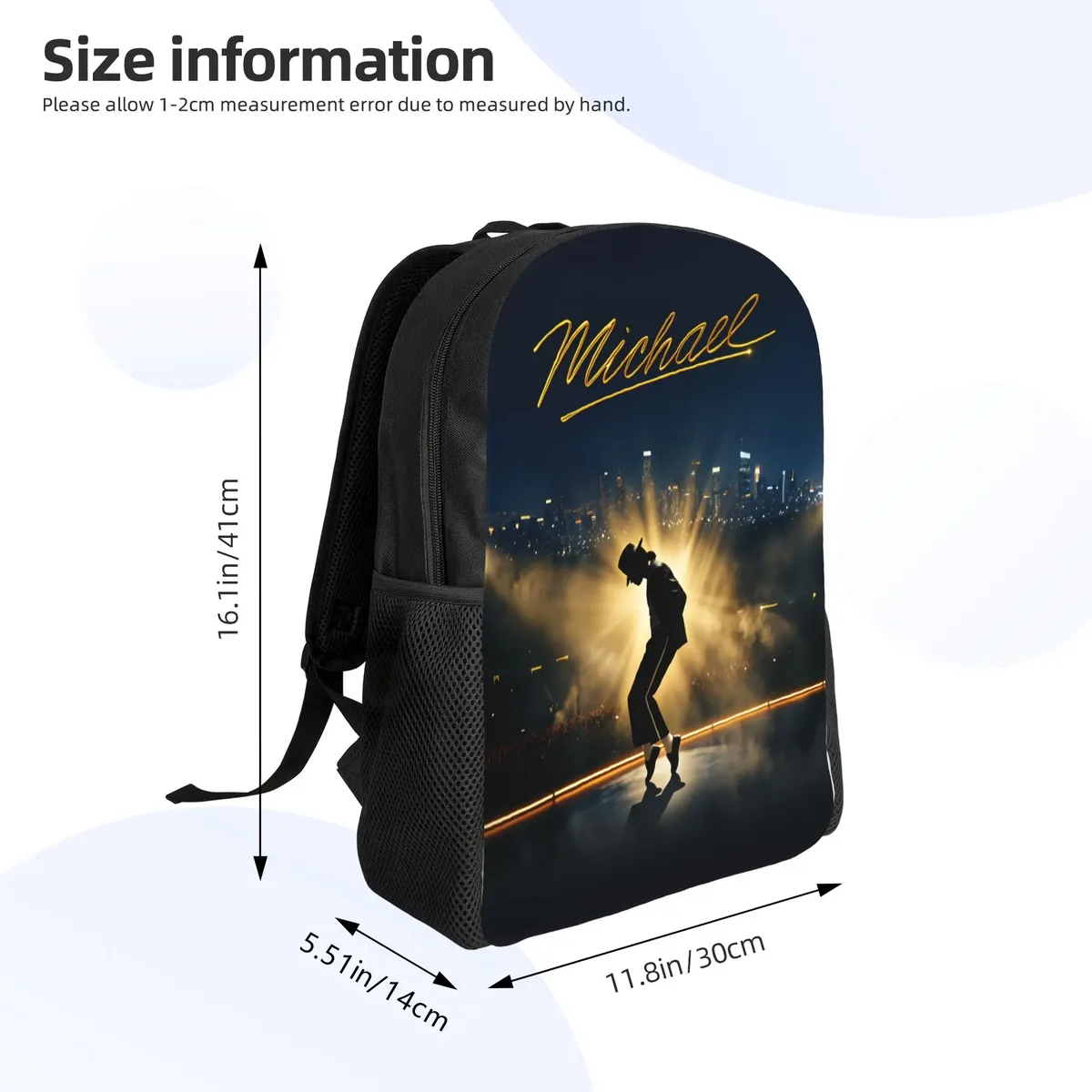 sac à dos michael mj pour homme, sacs à dos de voyage en polyester, grands sacs d'école esthétiques, sac à dos