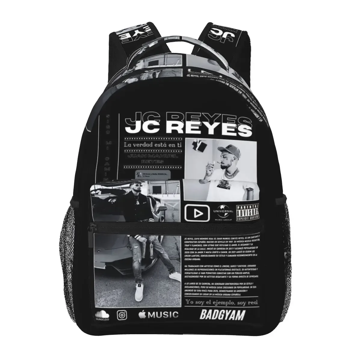 sac à dos graphique rapper jc reyes album tour pour étudiants, sac d'école, sac de randonnée, sac de voyage, sac à dos de mode pour hommes et femmes, sac à bandoulière