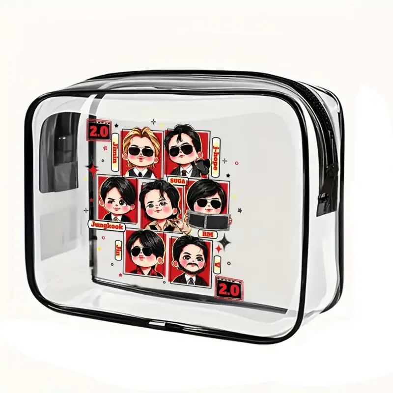 sac de toilette imperméable en pvc tendance, arirang 2.0 world tour 2026, sac de rangement transparent, cadeau pour les fans de kpop, sac de voyage, sac de plage, sac de maquillage