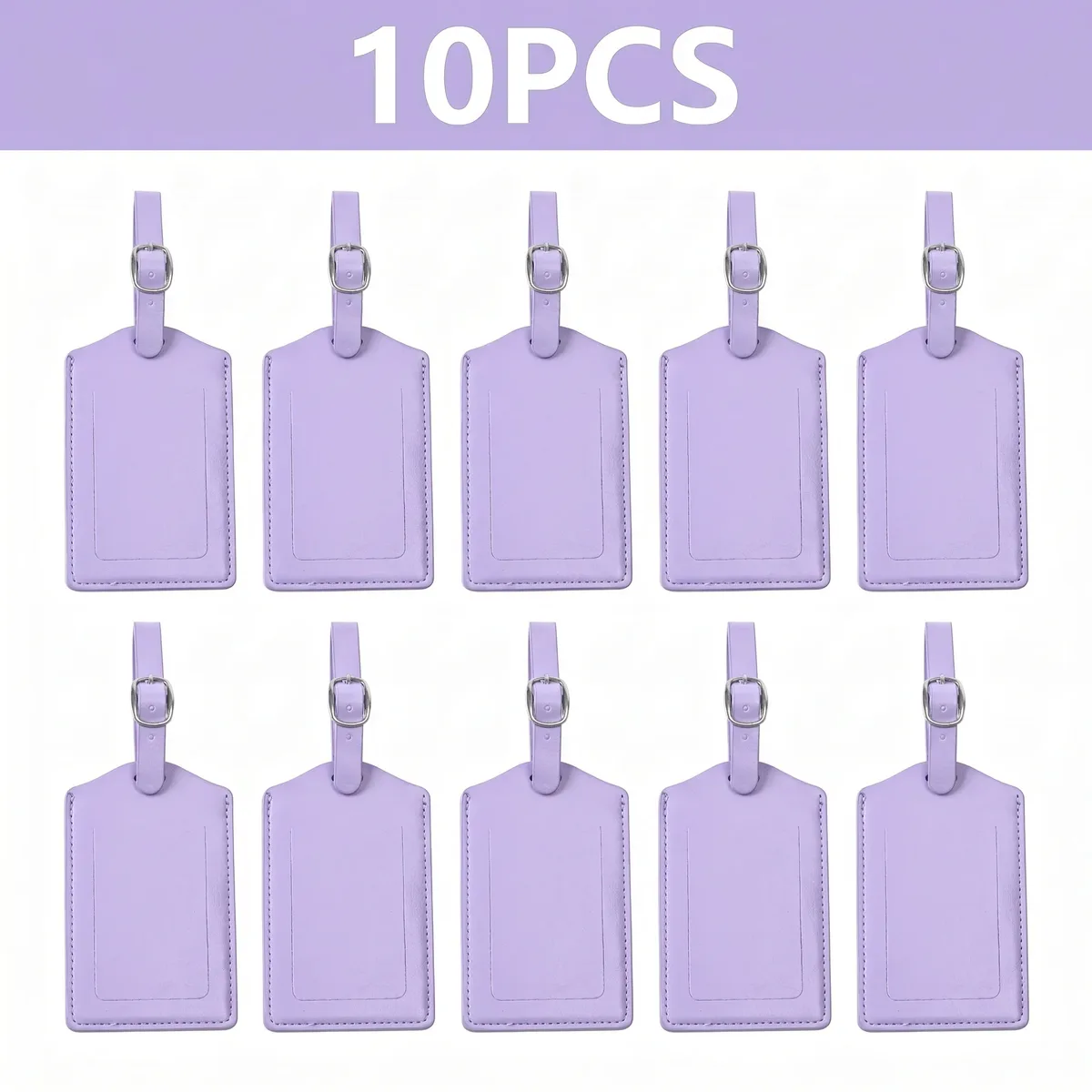 étiquettes de bagage en cuir pu, 3/5/8/10 pièces, avec boucle métallique réglable, anti-perte, étiquette d'identification de valise, étiquettes de bagage de voyage colorées