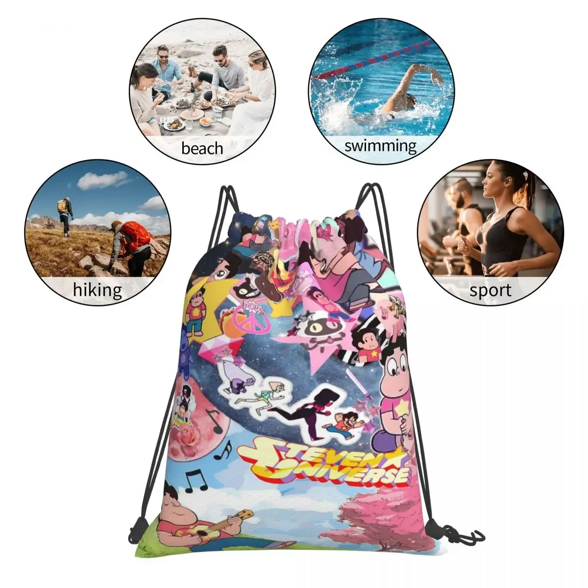sacs à dos steven universe, sacs à cordon de serrage tendance, sacs de sport, sacs à livres pour étudiants en voyage
