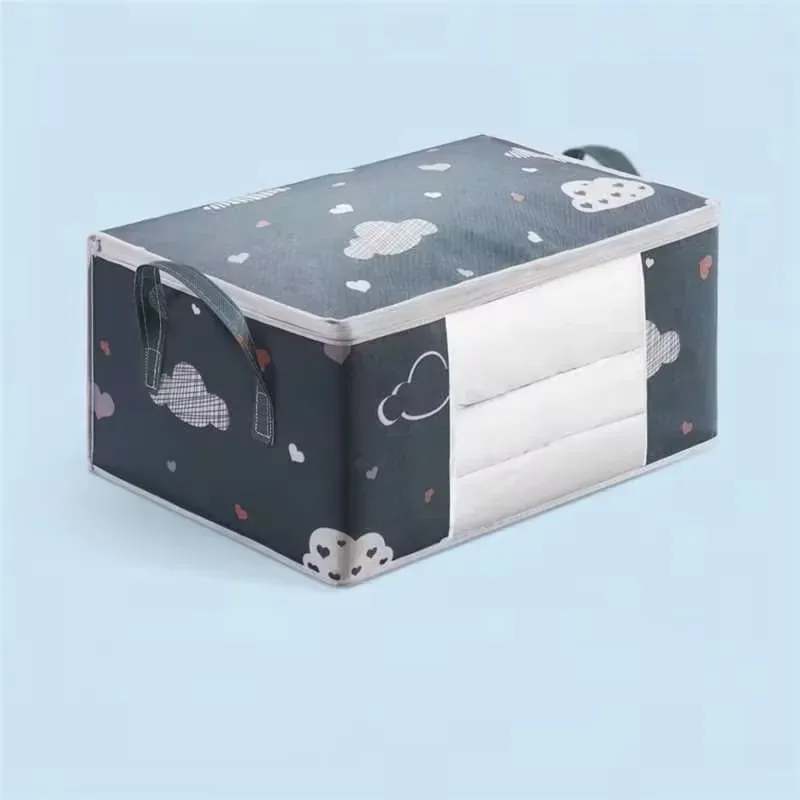sac de rangement pliable grande capacité homefish avec poignée renforcée et fermeture éclair robuste pour couvertures et literie - sac organisateur