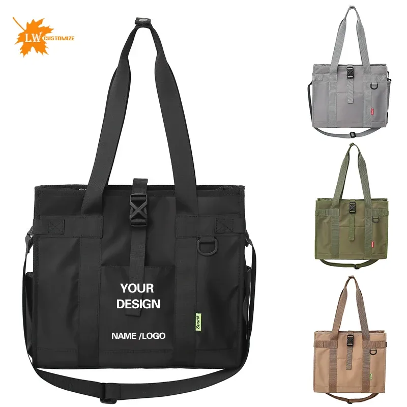 Sac en toile avec Logo pour les déplacements, sac à bandoulière, sac à main de voyage, fourre-tout personnalisé, Image de nom imprimée