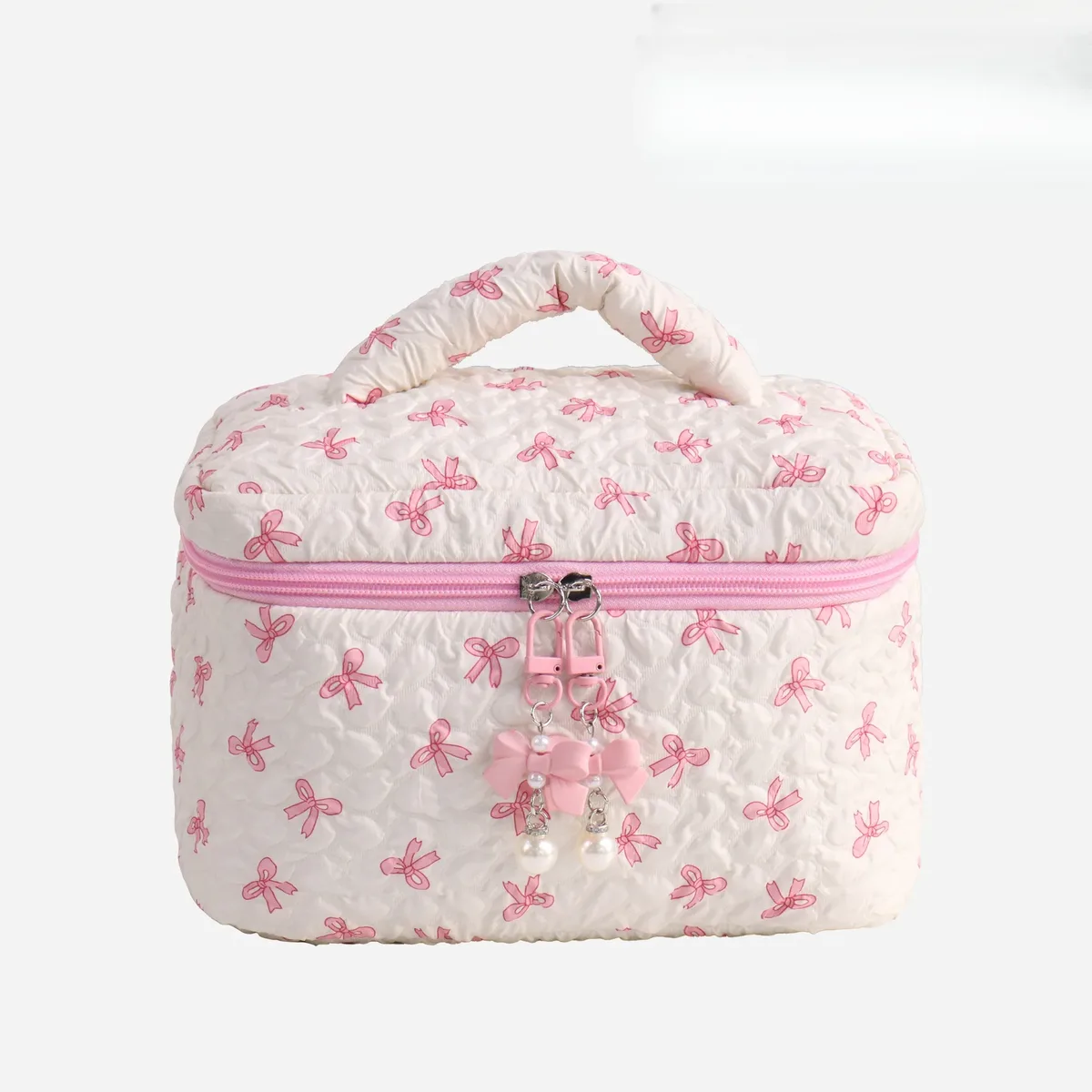sac de rangement pour porte-monnaie ykxb de grande valeur, trousse de maquillage mignonne, grande capacité, trousse de maquillage haut de gamme avec nœud
