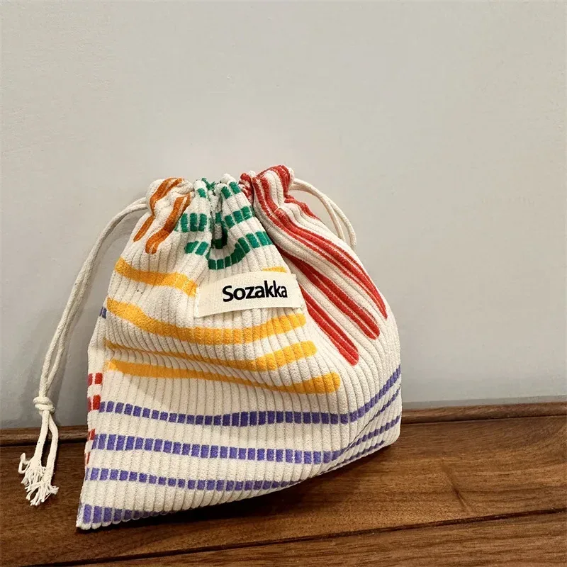 sac à cosmétiques à cordon de couleur unie, 1 pièce, pochette de voyage pour cosmétiques, rouge à lèvres, bonbons, sac d'emballage cadeau de noël, sac de rangement