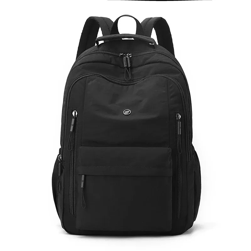 sac à dos décontracté en nylon grande capacité pour femme, multi-couches, tendance, pour voyage, école, camping et randonnée en extérieur
