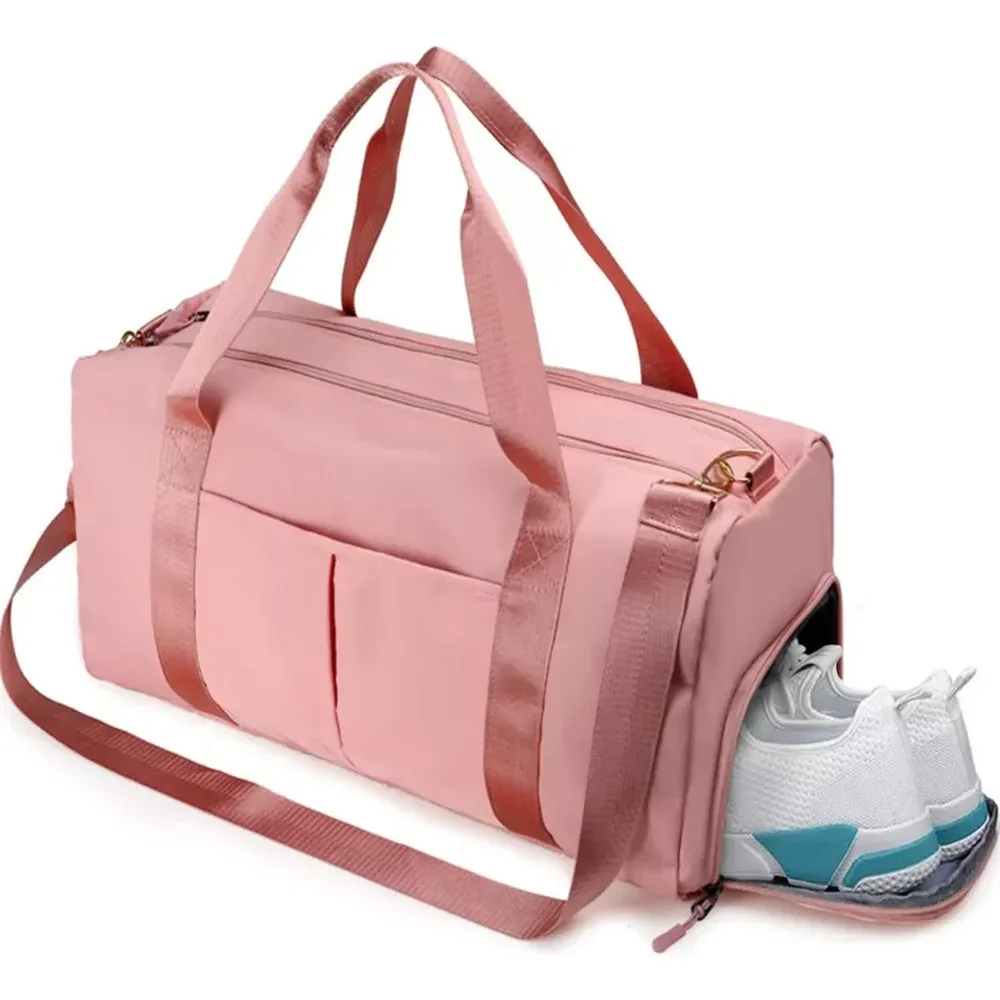 sac de sport pour hommes avec compartiment à chaussures et sac humide, sac polochon de voyage en avion pour femmes, sac fourre-tout de sport et de fitness pour la natation et le yoga