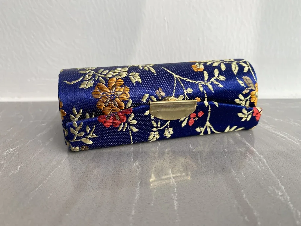 étui à rouge à lèvres jacquard à fleurs, boîte à bijoux unique, mallette de rangement de brillant à lèvres, sacs à cosmétiques avec miroir, boîte de rangement de maquillage pour femmes