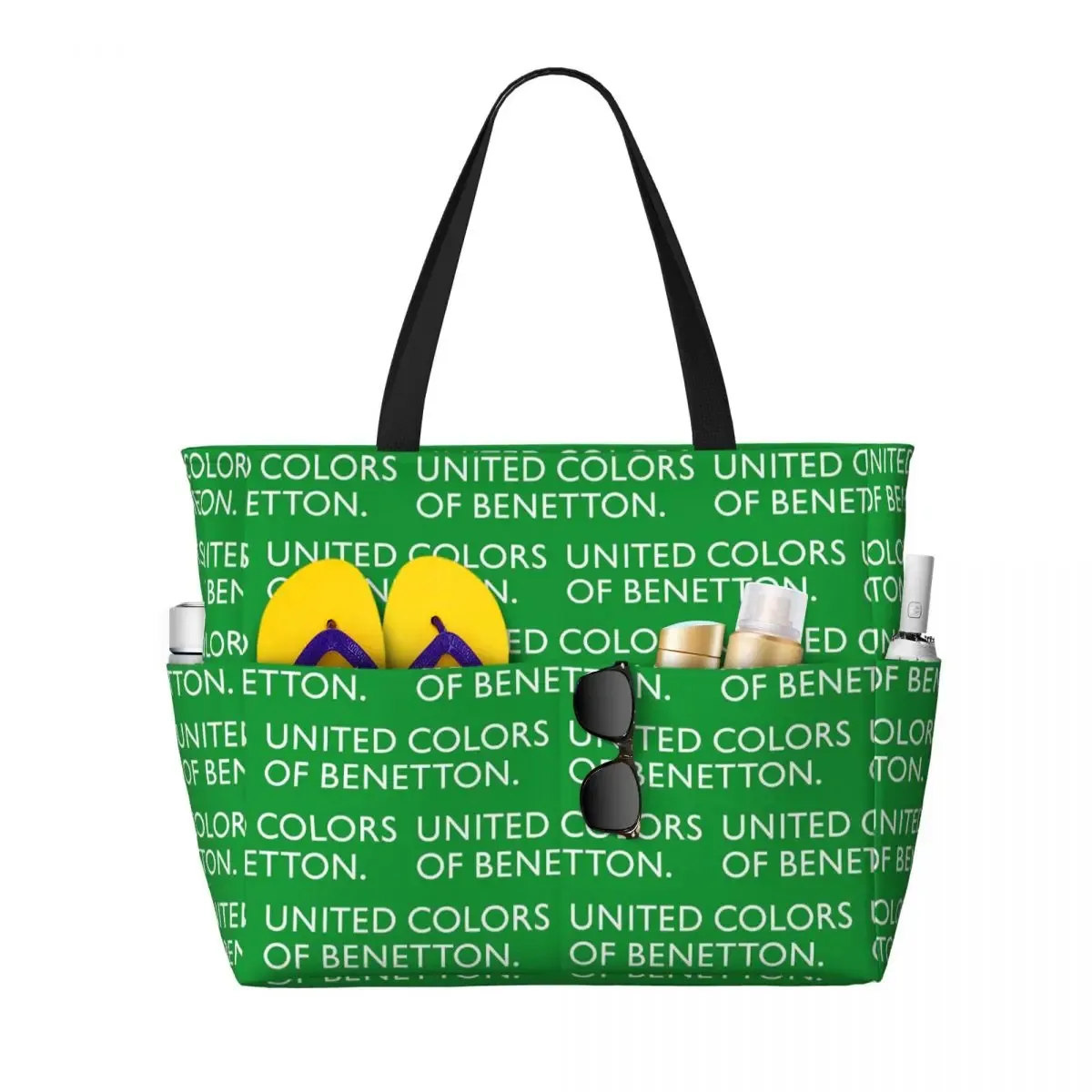 united colors of benetton – sac fourre-tout de plage, sac de sport, de yoga, grand sac fourre-tout pour femmes, sac de voyage, sac de fitness