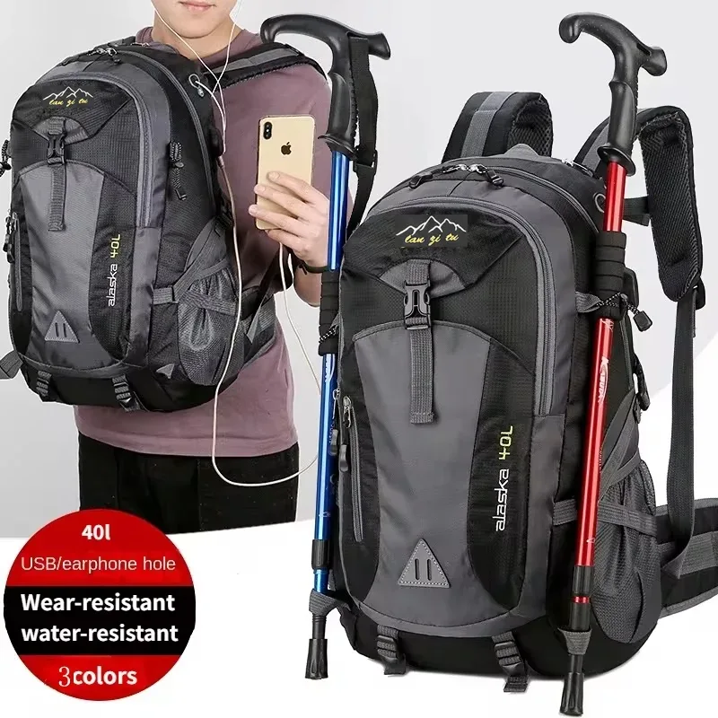 nouveau sac à dos en nylon imperméable pour hommes et femmes, idéal pour les voyages décontractés, la randonnée, le camping, l'alpinisme, et les activités sportives pour jeunes.