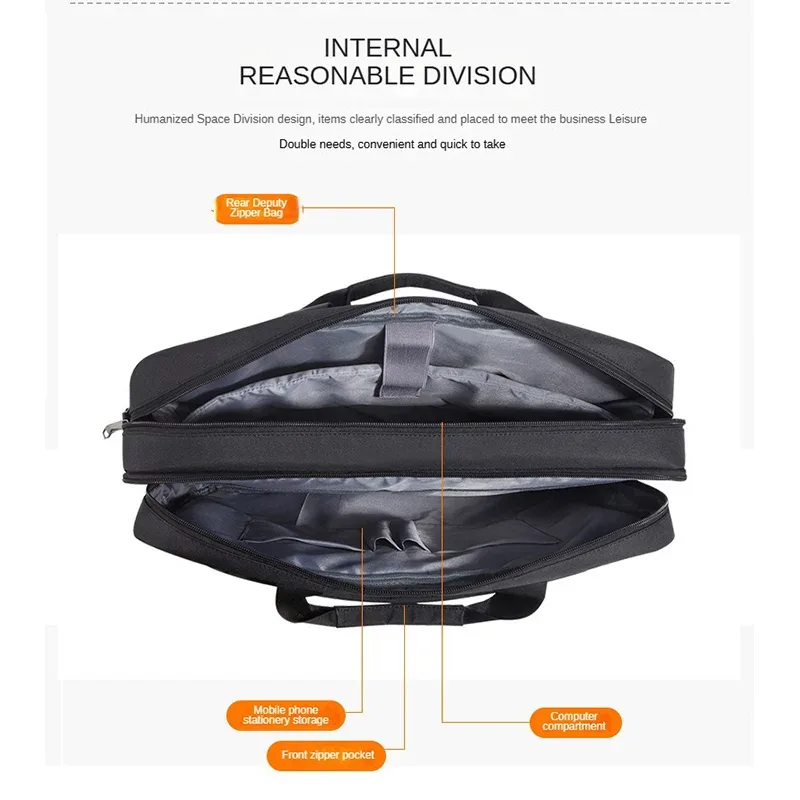 sac à main pour hommes image personnalisée avec logo imprimé nom mallette d'affaires15.6-17.3 pouces sac pour ordinateur portable étanche en nylon