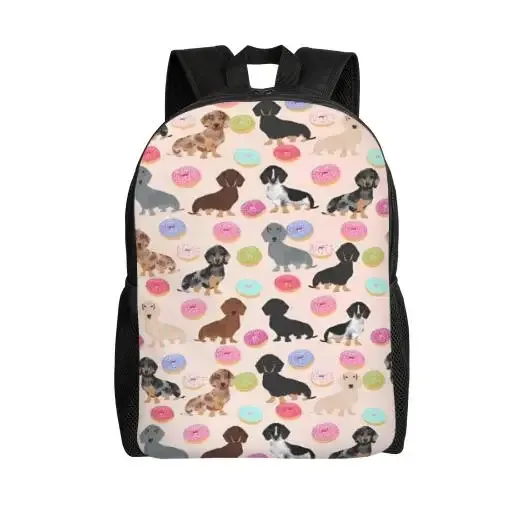 sac à dos dachshund dogs pour garçons et filles, saucisse wiener, sacs de voyage pour l'école ou le collège, sac à livres pour femmes et hommes, convient pour ordinateur portable 15 pouces