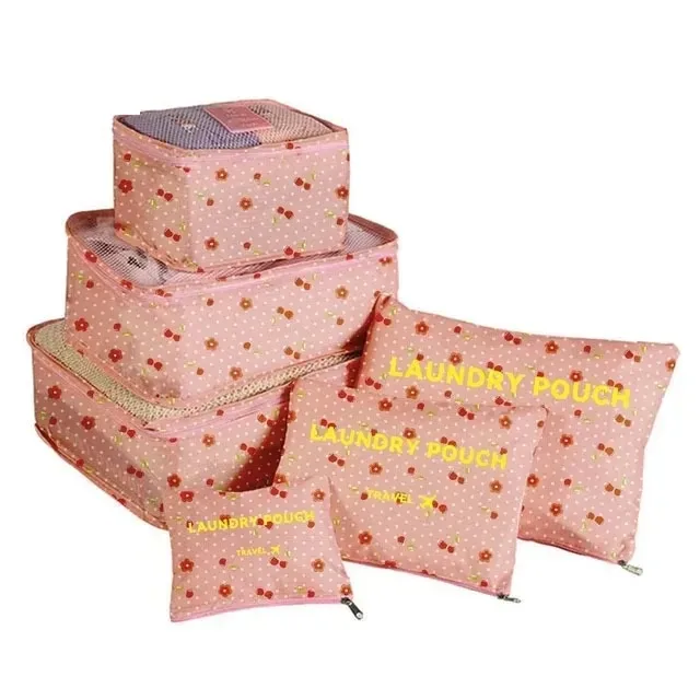 ensemble de 6/7 pièces, sac de rangement de voyage, grande capacité, bagages, vêtements, tri, organisateur, valise, pochette, étui, chaussures, emballage, sac cube