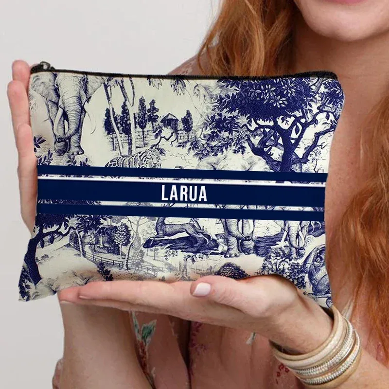 organisateur de cosmétiques de voyage avec nom personnalisé, pochette de rangement pour fournitures de bureau pour femmes, sac de maquillage en toile cadeau personnalisé, trousse à crayons